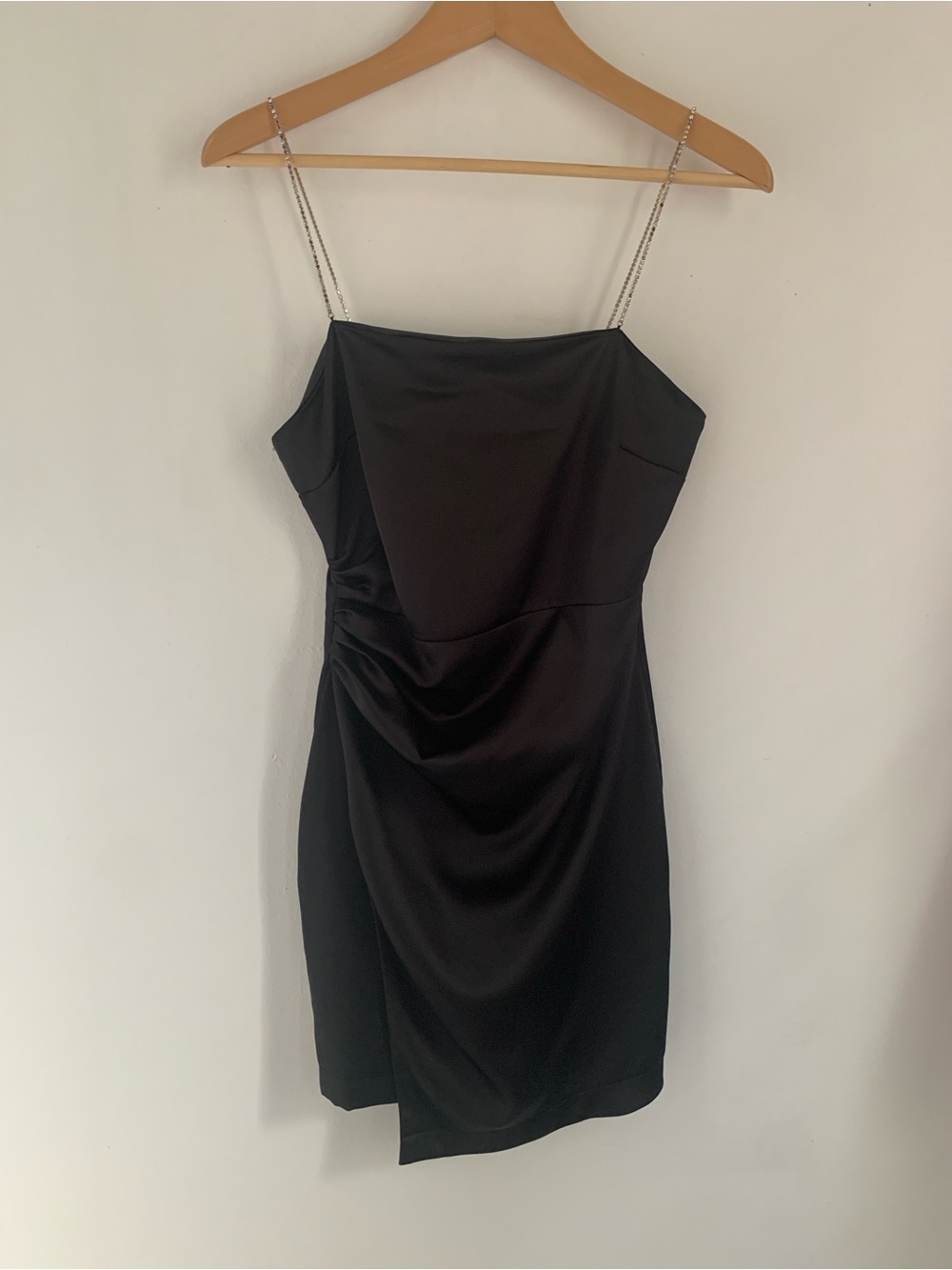 Zara Satin Ruched Mini Dress